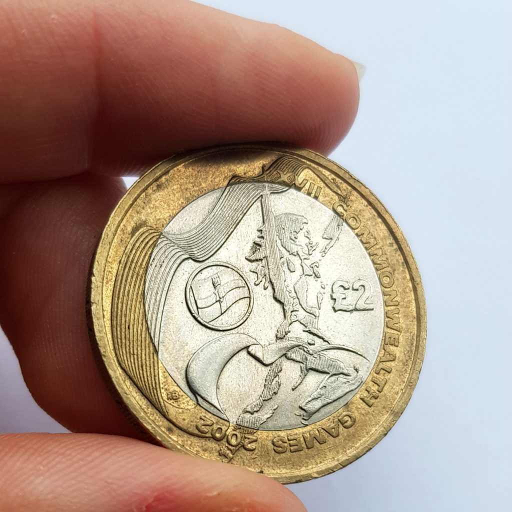 2002 Commonwealth Games £2 - the scarcest £2 coin in circulation.