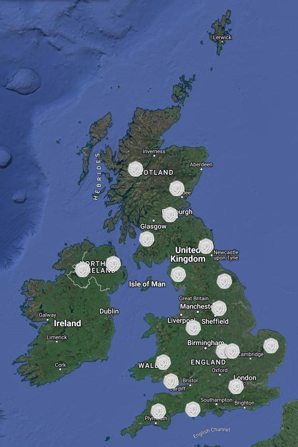 Example of Change Checker's King Charles III coin map.