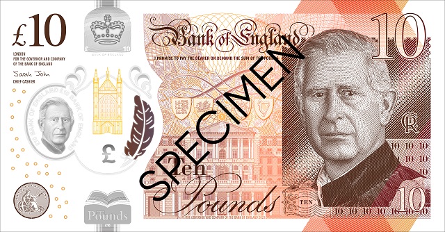 King Charles III £10 Banknote