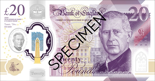 King Charles III £20 Banknote
