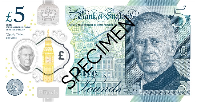 King Charles III £5 Banknote