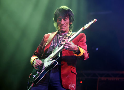 Ronnie Wood of The Faces performing at the Cornbury Festival, at Great Tew in Oxfordshire. Source: NME.