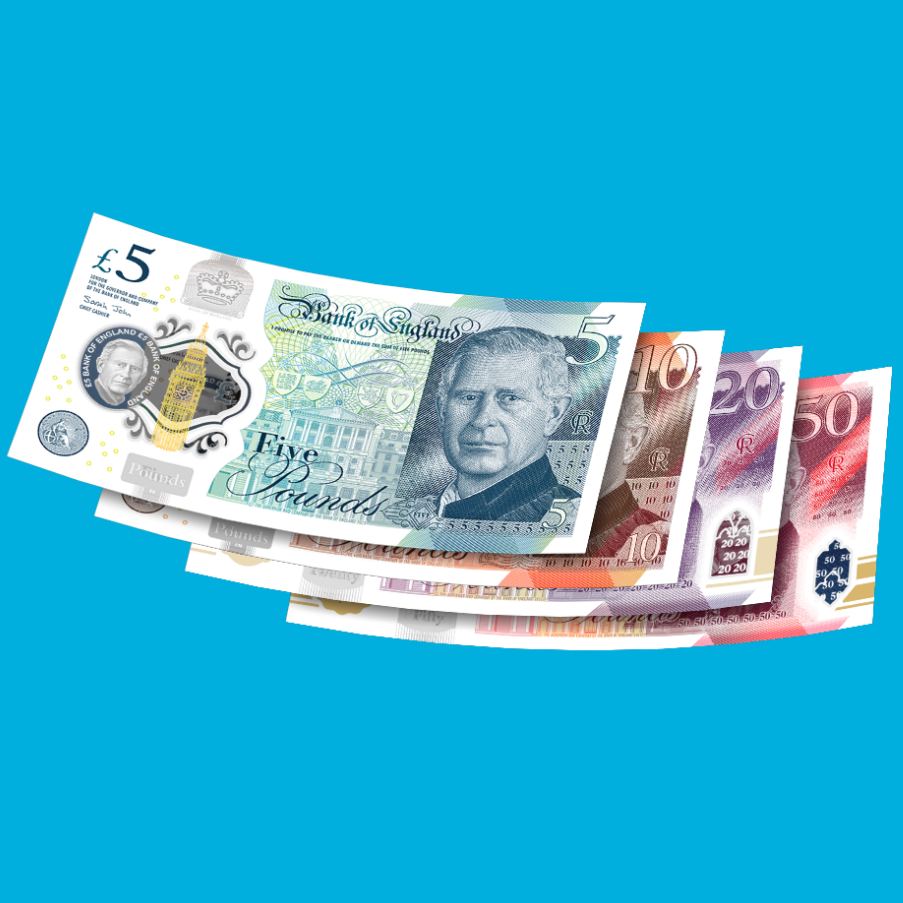 UK Banknote designs revealed, featuring King Charles III's portrait