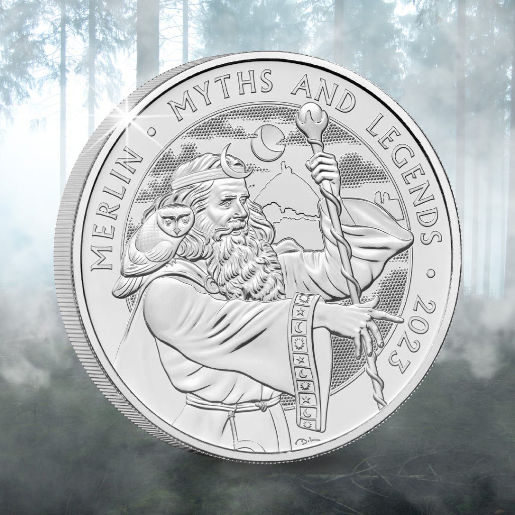Arthurian wizard Merlin features on the design of UK £5
