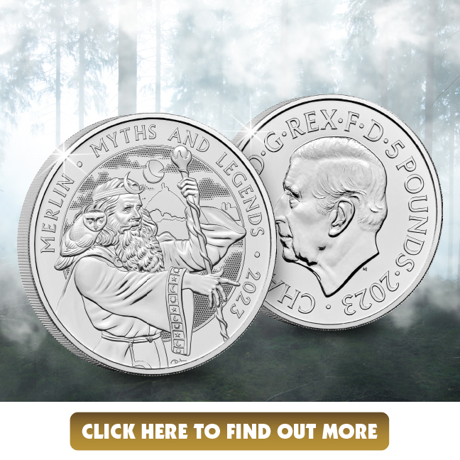 Arthurian wizard Merlin on £5