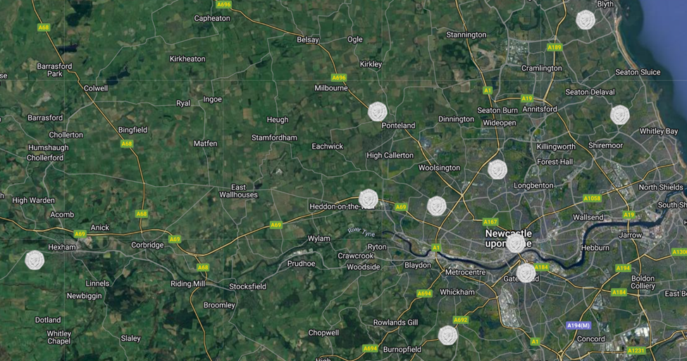 Charles in your Change Map - Newcastle Upon Tyne