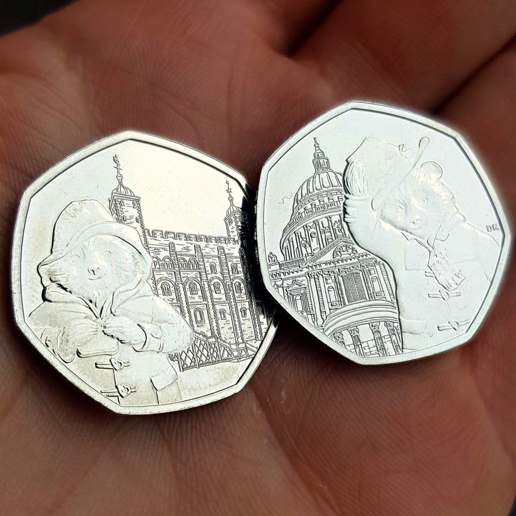 2019 Paddington at the Tower of London and 2019 Paddington at St Paul's Cathedral 50p