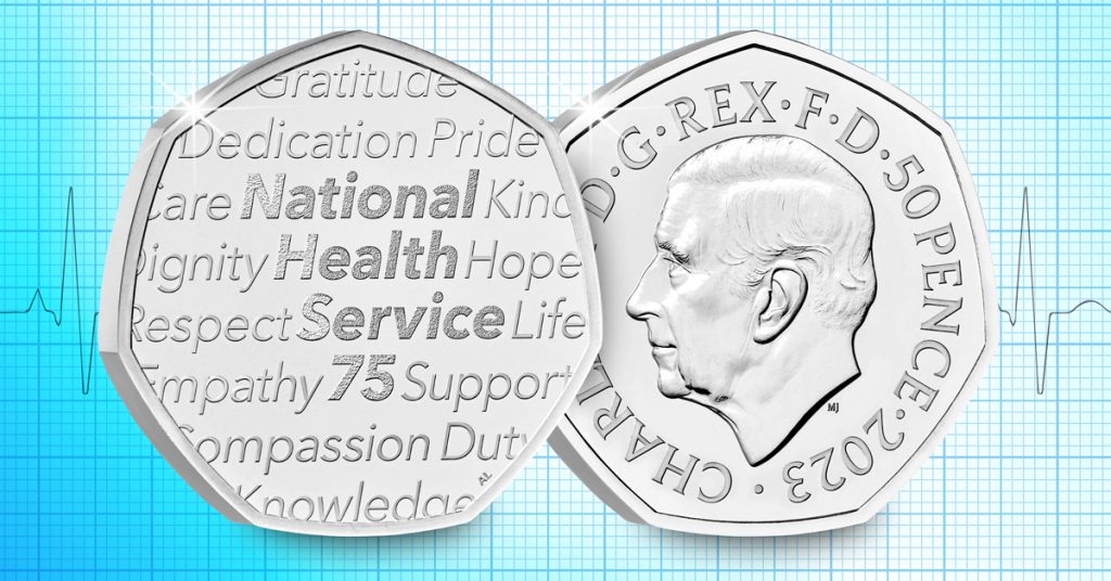 2023 UK NHS 50p reverse and obverse
