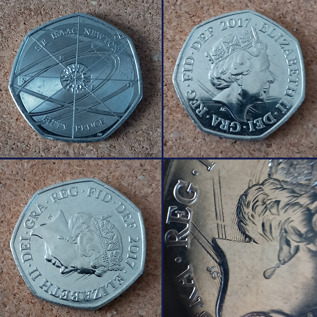 2017 Sir Isaac Newton 50p error